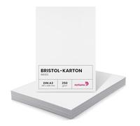 Netuno 100 Bristol cardstock Sheets A3 297 x 420 mm 250 g White Rigid Smooth Paper for Crafts Drawing Printing Posters presentations and Creative Projects