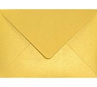 Netuno 100 Gold Pearl envelopes B6 125 x 175 mm 4.9 x 6.9 in 120gsm Aster Metallic Cherish Pearlescent Invitation Envelope Shimmer envelopes for Greeting Cards Wedding Invitations Postcards