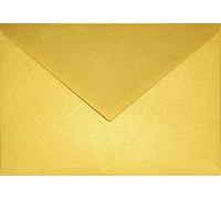 Netuno 100 Gold Pearl envelopes C6 114 x 162 mm 4.5 x 6.4 in 120gsm Aster Metallic Cherish Pearlescent Invitation Envelope Shimmer envelopes for Wedding Invitations Greeting Cards Postcards Letters