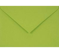 Netuno 100 Green Coloured envelopes DIN C6 114x162mm 4.49x6.39 inches 115gsm Sirio Color Lime Pointed gummed Flap no Window for Wedding Invitations Birthday Greeting Cards Flyers Christmas vouchers