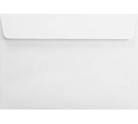 Netuno 100 Large White envelopes C5 162x229mm 6.38x9.01 inches 120gsm Splendorgel Extra White Peel & Seal Straight Flap Big Elegant envelopes for Greeting Cards Invitations Birthday Cards Christmas