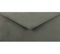 Netuno 100 long dark grey coloured envelopes DIN DL 110x220mm 4.33x8.66 inches 115gsm Sirio Color Anthracite gummed pointed flap no window for wedding invitation Christmas greeting card letter leaflet