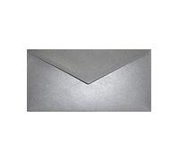 Netuno 100 Long Dark Grey Pearl envelopes DL 110 x 220 mm 4.33 x 8.66 in 120gsm Aster Metallic Grey Long Pearlescent Envelope Shimmer envelopes for Wedding Invitations Letters Flyers Business Cards
