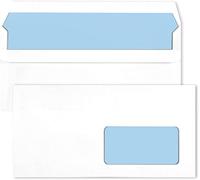 Netuno 100 Long Office envelopes DL 110 x 220 mm 4.33 x 8.66 in 75gsm Right Window White Letter Envelope self Seal Business enveloppes Standard Envelope Inner Printing for Letters invoices documents