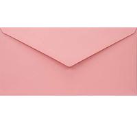 Netuno 100 Long Pink envelopes DL 110 x 220 mm 4.33 x 8.66 in 110gsm Woodstock Rosa Elegant Invitation Envelope Colourful Recycled envelopes for Letters Flyers Business Cards Weddings