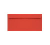 Netuno 100 Long red envelopes DL 110 x 220 mm 4.33 x 8.66 in 90gsm Burano Rosso Scarlatto Invitation Envelope Elegant Colourful envelopes for Weddings Christmas Birthdays Greeting Cards Postcards