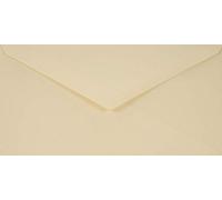 Netuno 100 long vanilla coloured envelopes DIN DL 110x220mm 4.33x8.66 inches 115gsm Sirio Color Paglierino gummed pointed flap no window for wedding invitations Christmas greeting cards letter leaflet