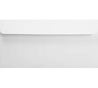 Netuno 100 long white envelopes DL 110x220mm 4.33x8.66 inches 120gsm Splendorgel Extra White peel & seal straight flap long elegant envelopes for letters postcards invitations birthday cards Christmas