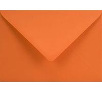 Netuno 100 Orange Coloured envelopes B6 125 x 175 mm 4.9 x 6.9 in 115gsm Sirio Color Arancio Pointed Flap Colourful envelopes for Greeting Cards Christmas Cards Wedding Invitations Birthdays