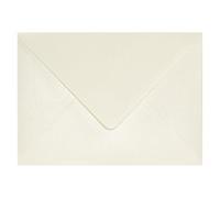 Netuno 100 Pearlescent Cream envelopes DIN B6 125x175mm 4.92x6.89 inches 120gsm Aster Metallic Cream gummed Pointed Flap no Window for Invitation Wedding Christmas Birthday Greeting Card invites RSVP