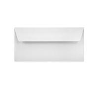 Netuno 100 Ribbed White envelopes DL 120 x 220 mm 4.33 x 8.66 in 120gsm Acquerello Bianco Elegant Long envelopes Laid Paper for Wedding Invitations Greeting Cards Christmas Cards Birthdays Postcards