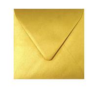 Netuno 100 Square Envelopes Mother of Pearl Gold 17 x 17 cm 120 g Aster Metallic Cherish Golden Envelopes Shiny Elegant Letter Envelopes Chic for Invitations Wedding Birthday