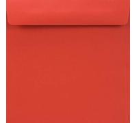 Netuno 100 Square red envelopes 155 x 155 mm 6.1 x 6.1 in 90gsm Burano Rosso Scarlatto Square Envelope Elegant Colourful envelopes for Wedding Invitations Christmas Birthdays Greeting Cards Letters