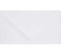 Netuno 100 tiny white envelopes DIN C8 58x100mm 2.28x3.93 inches 120gsm Arena Extra White gummed pointed flap no window small mini pockets for RSVP money coins gifts jewellery vignettes thank-you note