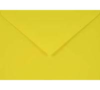 Netuno 100 Yellow Coloured envelopes DIN C6 114x162mm 4.49x6.39 inches 115gsm Sirio Color Limone Pointed gummed Flap no Window for Wedding Invitations Birthday Greeting Cards Flyers Christmas Voucher