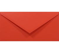 Netuno 100x red Coloured Long envelopes DIN DL 110x220mm 4.33x8.66 inches 80gsm Rainbow gummed Pointed Flap no Window amarican for Invitations Christmas Wedding Cards Letters invoices vouchers Photos