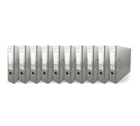 Netuno 10x Binder Grey A4 Spine 8cm 3.15in Extra Wide Cardboard File Organizer for Office School Desk Storage documents Strong Stable Large Capacity Practical