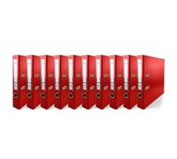 Netuno 10x Binder red A4 Spine 5cm 1.97in Extra Wide Cardboard File Organizer for Office School Desk Storage documents Strong Stable Large Capacity Practical