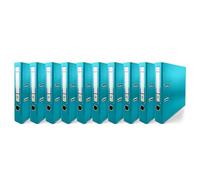 Netuno 10x Binder Turquoise A4 Spine 5cm 1.97in Extra Wide Cardboard File Organizer for Office School Desk Storage documents Strong Stable Large Capacity Practical