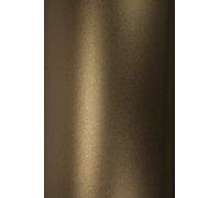 Netuno 10x Brown Pearlescent Paper 120gsm A5 148 x 210 mm 5.8 x 8.3 in Majestic Medal Bronze Shimmer Paper Metallic Craft Sheets for Weddings Invitations Birthdays Christmas Greeting Cards