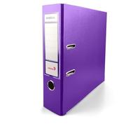 Netuno 1x Binder Purple A4 Spine 8cm 3.15in Extra Wide Cardboard File Organizer for Office School Desk Storage documents Strong Stable Large Capacity Practical