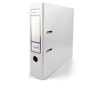 Netuno 1x Binder White A4 Spine 8cm 3.15in Extra Wide Cardboard File Organizer for Office School Desk Storage documents Strong Stable Large Capacity Practical