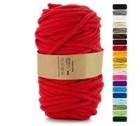 Netuno 1x Macrame Cord Braided Macramé Yarn Red 9 mm x 50 m 0,35 inch x 1 968,5 inch Natural Twine String Cotton Cord Ideal Project Hanging Baskets DIY Handbags Decoration