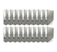 Netuno 20 Binder Grey A4 Spine 8 cm 3.15in Extra Wide Cardboard File Organizer for Office School Desk Storage documents Strong Stable Large Capacity Practical
