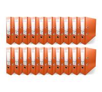 Netuno 20 Binder Orange A4 Spine 8 cm 3.15in Extra Wide Cardboard File Organizer for Office School Desk Storage documents Strong Stable Large Capacity Practical