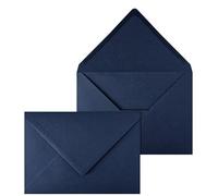 Netuno 20 Dark Blue Ribbed Envelopes DIN C5 16.2 x 22.9 cm 140 g Elegant Ribbed Envelopes with Structure for Invitation Cards Wedding Christmas Birthday Cards Letter Envelopes Textured