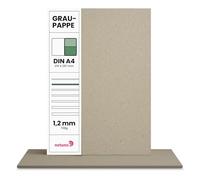 Netuno 20x Grey Cardboard A4 210 x 297 mm 8.3 x 11.7 in 738 GSM 1.2 mm Thick Rigid Greyboard Chipboard Recycled Bookbinding Card for Calendars Model Making Packaging DIY