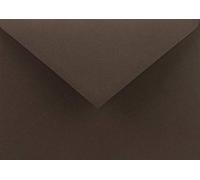Netuno 25 Brown Coloured envelopes DIN C6 114x162mm 4.49x6.39 inches 115gsm Sirio Color Cacao Pointed gummed Flap no Window for Wedding Invitations Birthday Greeting Cards Christmas vouchers Flyers