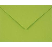 Netuno 25 green coloured envelopes DIN C6 114x162mm 4.49x6.39 inches 115gsm Sirio Color Lime pointed gummed flap no window for wedding invitations birthday greeting cards flyers Christmas vouchers DIY