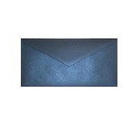Netuno 25 Long Dark Blue Pearl envelopes DL 110 x 220 mm 4.33 x 8.66 in 120gsm Aster Metallic Queens Blue Long Pearlescent Envelope Shimmer envelopes for Wedding Invitations Flyers Business Cards