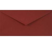 Netuno 25 Long Dark red Coloured envelopes DIN DL 110x220mm 4.33x8.66 inches 115gsm Sirio Color Cherry gummed Pointed Flap no Window for Wedding Invitations Christmas Greeting Cards Letters leaflets