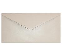 Netuno 25 Long Sand Pearl envelopes DL 110 x 220 mm 4.33 x 8.66 in 120gsm Aster Metallic Sand Long Pearlescent Envelope Shimmer envelopes for Wedding Invitations Letters Flyers Business Cards