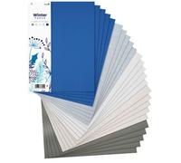 Netuno 25 sheets of winter-themed creative paper A4 210 x 297 mm 8.3 x 11.7 in 100-170gsm set of 5 assorted colours for scrapbooking arts crafts coloured cardstock Christmas invitations greeting cards