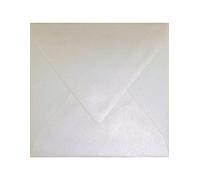 Netuno 25 Square Cream Pearlescent envelopes DIN K4 155x155mm 6.10x6.10″ 110gsm Sirio Pearl Oyster Shell gummed Pointed Flap no Window for Wedding Invitations Birthday Greeting Cards menu Christmas