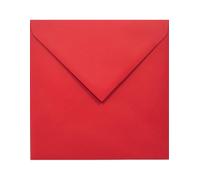 Netuno 25 Square red envelopes 170 x 170 mm 6.7 x 6.7 in 120gsm Malmero Vermillon Elegant Invitation Envelope Colourful envelopes for Greeting Cards Christmas Cards Wedding Invitations Birthdays
