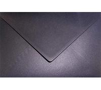Netuno 250 Black Pearl envelopes C5 162 x 229 mm 6.4 x 9 in 120gsm Aster Metallic Black Cooper Pearlescent Invitation Envelope Large Shimmer envelopes for A5 Letters Wedding Invitations brochures