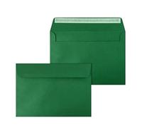 Netuno 250 Large Dark Green envelopes C5 162 x 229 mm 6.4 x 9 in 120gsm Coloured Invitation Envelope Elegant envelopes for A5 Letters Wedding Invitations Greeting Cards documents Postcards