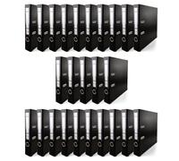 Netuno 25x Binder Black A4 Spine 5cm 1.97in Extra Wide Cardboard File Organizer for Office School Desk Storage documents Strong Stable Large Capacity Practical