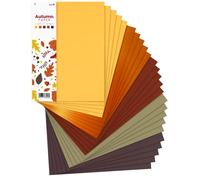 Netuno 25x Creative Autumn Theme A4 210×297mm 8.3x11.7 in Coloured Card Craft Paper - 5-Colour Assorted DIY Set for Scrapbooking, Arts and Crafts - Decorative Cardstock