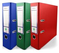 Netuno 3 Binder Blue Red Green A4 Spine 8 cm 3.15in Extra Wide Cardboard File Organizer for Office School Desk Storage documents Strong Stable Large Capacity Practical