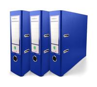 Netuno 3X Binder Blue A4 Spine 8cm 3.15in Extra Wide Cardboard File Organizer for Office School Desk Storage documents Strong Stable Large Capacity Practical