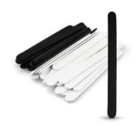 Netuno 40 Silver and Gold Wooden Sticks 11.4 cm Colored Round ice Cream Sticks for Crafts Decoration and DIY