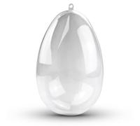 Netuno 5 pieces of extra large refillable eggs 16 cm 6.3 in tall 10 cm 3.94 in wide acrylic plastic 5 pack transparent DIY crafts split holiday spheres