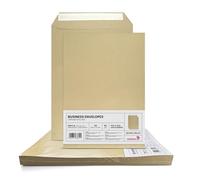 Netuno 50 Brown mailing envelopes C4 229 x 324 mm 9 x 12.8 in 90gsm Shipping envelopes Peel and Seal mailers Pocket Envelope Business mailing Envelope for documents invoices Contracts