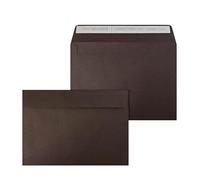 Netuno 50 Large Dark Brown envelopes C5 162 x 229 mm 6.4 x 9 in 120gsm Coloured Invitation Envelope Elegant envelopes for A5 Letters Wedding Invitations Greeting Cards documents Postcards