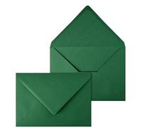 Netuno 50 Large Dark Green envelopes C5 162 x 229 mm 6.4 x 9 in 115gsm Coloured Invitation Envelope Elegant envelopes for A5 Letters Wedding Invitations Greeting Cards documents Postcards